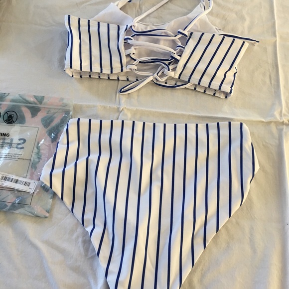 SHEIN Other - High waisted striped bikini